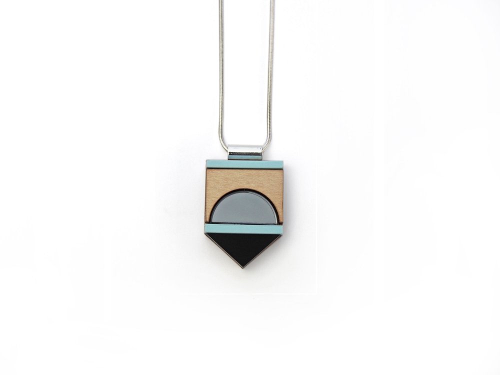 Image of Form Necklace - Pastel Blue