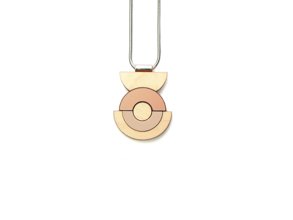 Image of Concentric Circle Necklace - Rose