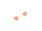 Half circle stud earrings - Rose