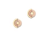 Concentric Circle Earrings - Rose