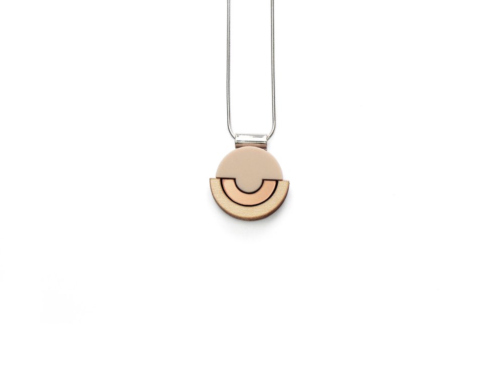 Image of Contour Necklace - Rose