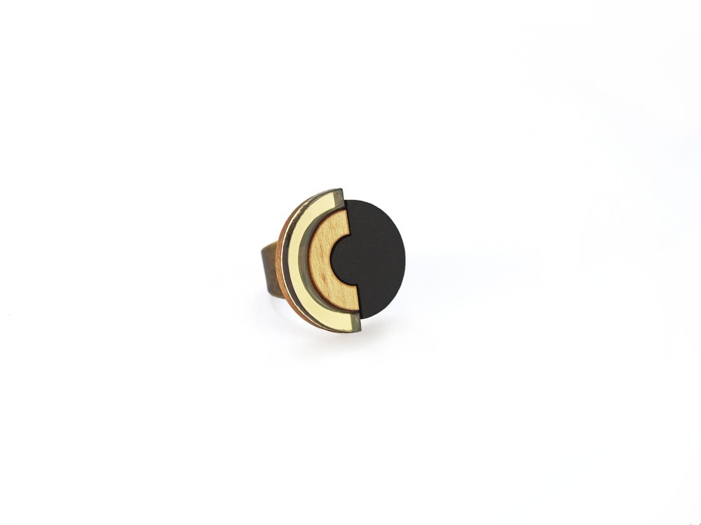 Image of contour ring - matte black