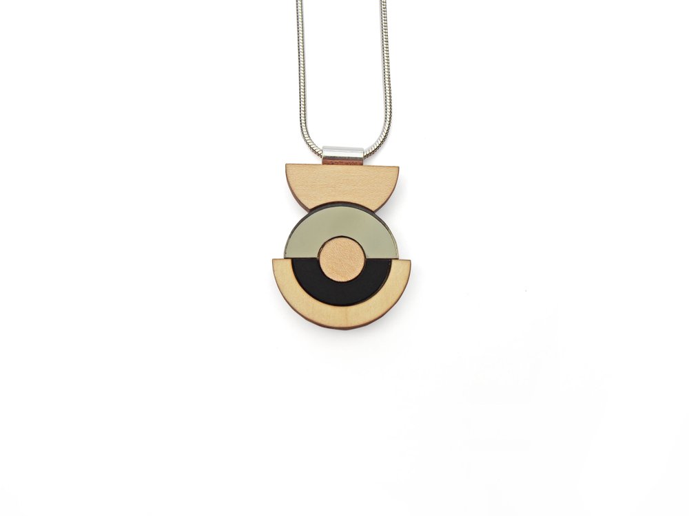 Image of Concentric Circle Necklace - Bronze